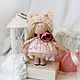 Подарок девушке. Кукла интерьерная мишка в пудрово- розовом цвете. Интерьерная кукла. Кукольный Дом (Рукоделие). Интернет-магазин Ярмарка Мастеров.  Фото №2
