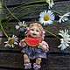 Малышка с арбузом,ватная игрушка на ёлку, Елочные игрушки, Грязи,  Фото №1