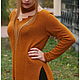 Long knitted sweater of ochre color. Sweaters. TANYA MUZAIKA. Online shopping on My Livemaster.  Фото №2