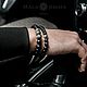 Men's Black Onyx Bracelet, Bead bracelet, Magnitogorsk,  Фото №1