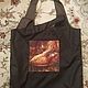 Shopping bag black with dragon author's print eco bag, Shopper, St. Petersburg,  Фото №1
