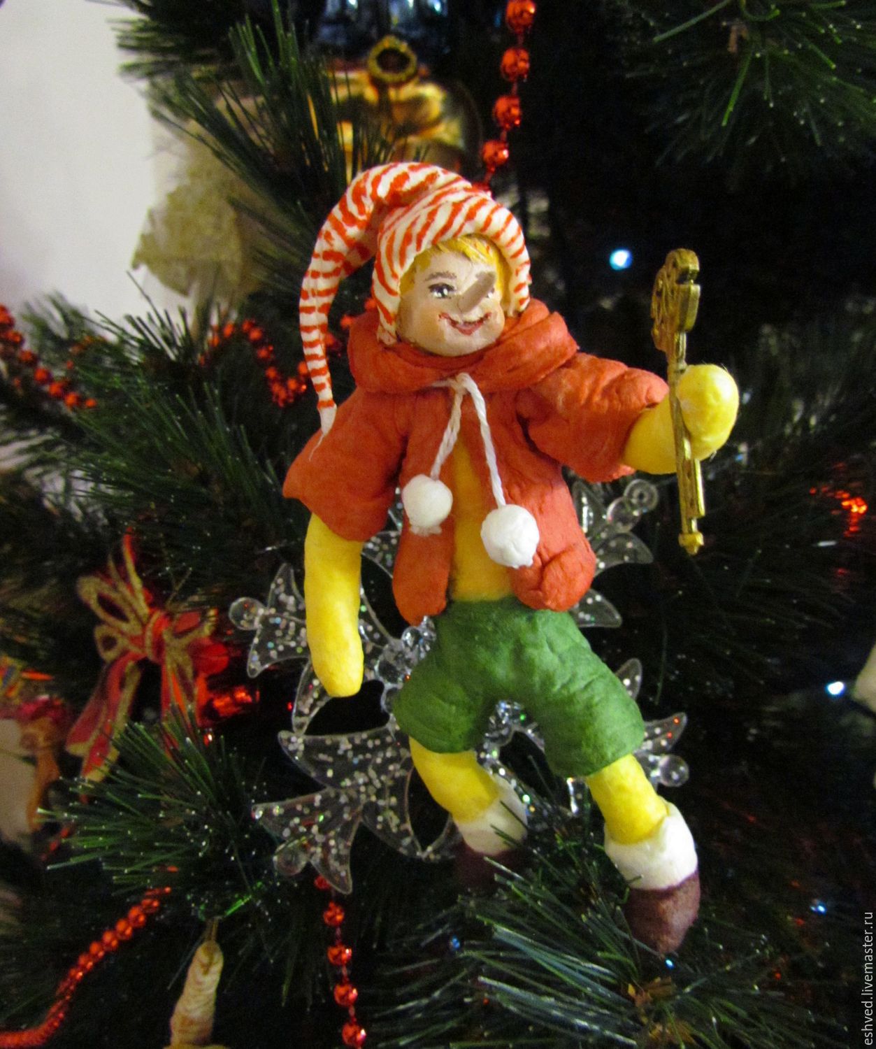 Буратино - ватная игрушка на ёлку – купить в интернет-магазине на ...