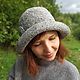 Crochet cloche hat women, ladies cloche hat in gray color. Hats1. Джемпера, шапки, палантины от 'Azhurles'. My Livemaster. Фото №5