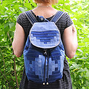 Сумки и аксессуары handmade. Livemaster - original item Backpack denim Infinity Cap. Handmade.
