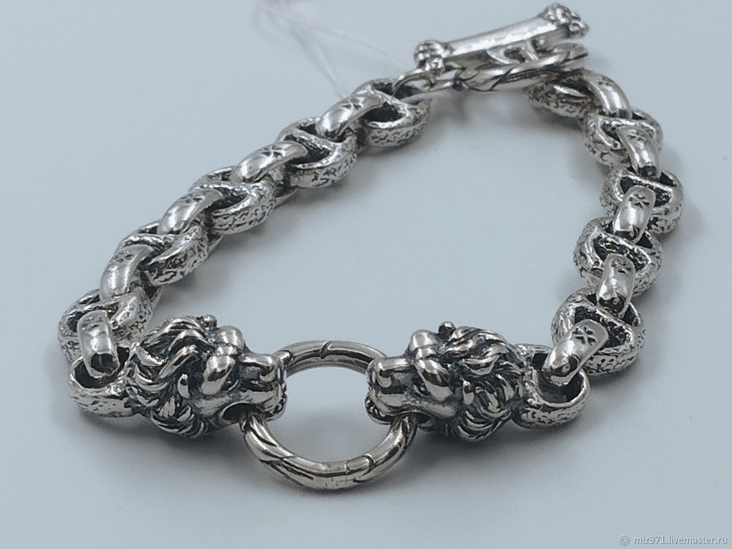 Браслет из серебра, львы – купить онлайн на Ярмарке Мастеров – SB8KURU ...