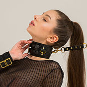 Субкультуры handmade. Livemaster - original item Bondage collar, BDSM collar, BDSM Set, Choker, Leather collar. Handmade.