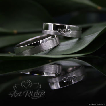 Картины и панно ручной работы. Ярмарка Мастеров - ручная работа Обручальные кольца парные Арт 449. Handmade.