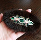 Automatic mink fur barrette, fur barrette, hair clip. Hairpins. Roskoch Meha. Online shopping on My Livemaster.  Фото №2