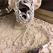 Украшения handmade. Livemaster - original item Nicole Bolo tie(Leather, amethyst). Handmade.