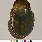 Винтаж handmade. Livemaster - original item Kabashon CHRYSOPRASE NATURAL large pendant,Pakistan,vintage 1990s.. Handmade.