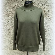 Одежда handmade. Livemaster - original item Khaki oversize sweater. Handmade.