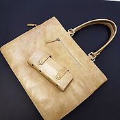 Сумки и аксессуары handmade. Livemaster - original item Leather bag. Bag-folder melted milk.. Handmade.