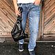 Стильная мужская сумка кроссбоди (через плечо) из кожи, кожаная сумка, Мужская сумка, Кривой Рог,  Фото №1