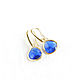 Earrings with blue stone, handmade earrings 'Ultramarine'. Earrings. Irina Moro. My Livemaster. Фото №6