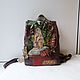 Leather backpack with engraving, painting and applique to order, Backpacks, Noginsk,  Фото №1