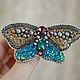 Order Women's brooch with sequins and beads, Butterfly. VeninnaS. Livemaster. . Brooches Фото №3