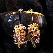 Украшения handmade. Livemaster - original item Long earrings made of Japanese beads. Handmade.