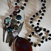 Винтаж handmade. Livemaster - original item Stork. Extravagant agate necklace.. Handmade.
