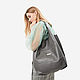 Order Bag oversized grey leather bag shopper Bag t-shirt Bag. BagsByKaterinaKlestova (kklestova). Livemaster. . Sacks Фото №3