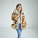 Fox fur kids jacket in red, Childrens outerwears, Moscow,  Фото №1