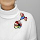Order Set of brooches: Hummingbird with flower. Tatiana Salun ( Salun). Livemaster. . Brooch set Фото №3