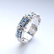 Украшения handmade. Livemaster - original item Silver Topaz Ring, Tiffany (K43) Tiffany. Handmade.
