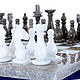Chess made of stone 'Grazia' gray marble 30. Chess. H-Present more, than a gift!. Online shopping on My Livemaster.  Фото №2