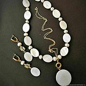 Украшения handmade. Livemaster - original item Set . pearls, mother of pearl. Handmade.
