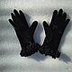 Vintage accessories: Pan velvet gloves, vintage Germany, Vintage gloves, Novorossiysk,  Фото №1