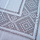Tablecloth large embroidery, white linen, frayed, strojeva embroidery. Tablecloths. EmbroideryINNAI. My Livemaster. Фото №6