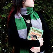 Аксессуары handmade. Livemaster - original item Harry Potter Slytherin scarf knitted scarf Draco Malfoy. Handmade.