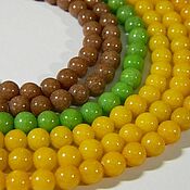 Материалы для творчества handmade. Livemaster - original item Jade beads 3 colors 6 mm 10 pieces. Handmade.