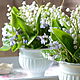 Spring bouquet of lilies of the valley and fialok2 .Botanical sculpture from clay, Flowers, Odessa,  Фото №1