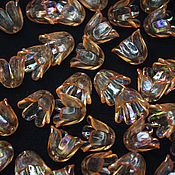 Материалы для творчества handmade. Livemaster - original item Beads Flowers 10mm Orange Rainbow 1 piece Acrylic. Handmade.