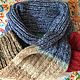 Knitted scarf for the spring (cashmere blue white blue). Scarves. Olga Shuklina (OlgaShuklina). Online shopping on My Livemaster.  Фото №2
