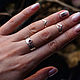 Набор из двух серебряных колец с гранатом. Кольца. Honey Hany Jewelry by Olga Khan. Ярмарка Мастеров.  Фото №6