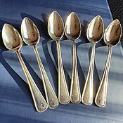 Винтаж handmade. Livemaster - original item Coffee spoons 6 pcs., silver plated, alpaca, Mexico. Handmade.