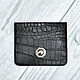 The cardholder is made of genuine crocodile leather, in black!, Cardholder, St. Petersburg,  Фото №1