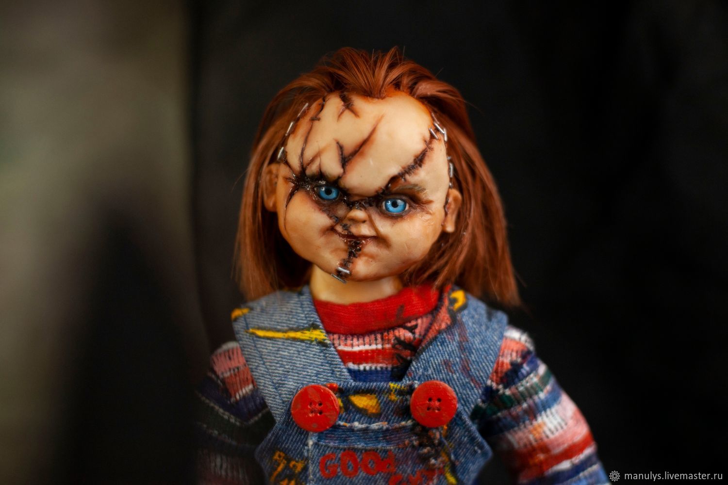 Кукла Чакки Chucky doll в интернет-магазине Ярмарка Мастеров по цене 40000  ₽ – UOQ9KRU | Чердачная кукла, Москва - доставка по России