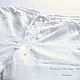 Брюки мужские из вареного льна белого цвета с накладными карманами, Брюки мужские, Иваново,  Фото №1