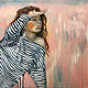 Girl in a vest, bedroom painting, oil on canvas. Pictures. myfoxyart (MyFoxyArt). Online shopping on My Livemaster.  Фото №2