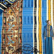 Материалы для творчества handmade. Livemaster - original item Сатин Emilio Pucci "Индиго" итальянские ткани. Handmade.