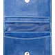 Order Leather cardholders 'Alaska' (blue). Russian leather Guild. Livemaster. . Business card holders Фото №3