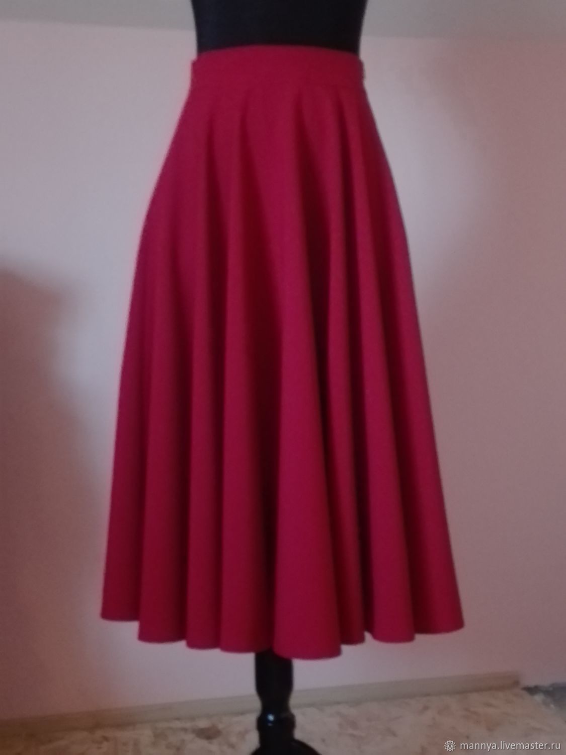 Длинная юбка из габардина
