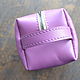 Cosmetic bag made of genuine leather lilac. Beauticians. crecca. Online shopping on My Livemaster.  Фото №2