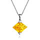 Silver pendant with natural lemon amber. Pendants. Амбер Бутик янтарь украшения. Online shopping on My Livemaster.  Фото №2