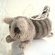 El gato-el ángel de punto, muy myagonkaya juguete. Stuffed Toys. Knitted cozy. Ярмарка Мастеров.  Фото №5