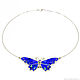 Necklace BUTTERFLY. Lapis and mother of Pearl. Handmade necklace. Exclusive, Necklace, Moscow,  Фото №1