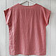 Salmon basic blouse made of 100% linen. Blouses. LINEN & SILVER ( LEN i SEREBRO ). Ярмарка Мастеров.  Фото №5
