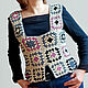 Trendy vest made of 'granny squares' Random, Tops, St. Petersburg,  Фото №1